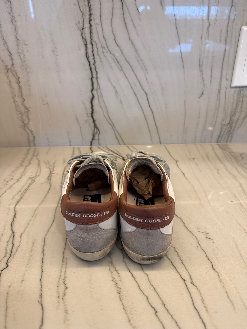 Golden Goose Super Star Low-Top White Leather Sneakers size 35/5 - Picture 4 of 4